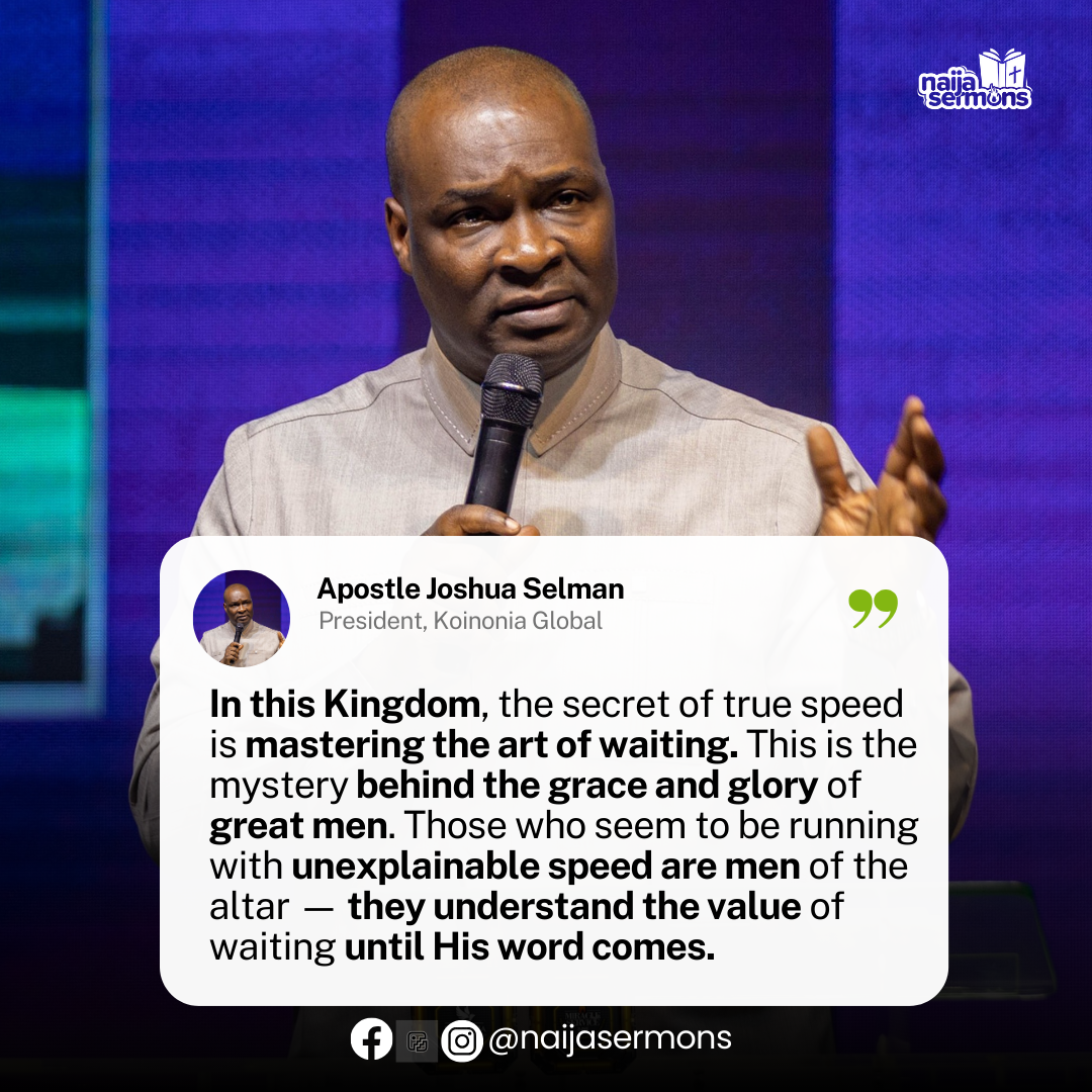 QUOTE OF THE DAY BY APOSTLE JOSHUA SELMAN 1