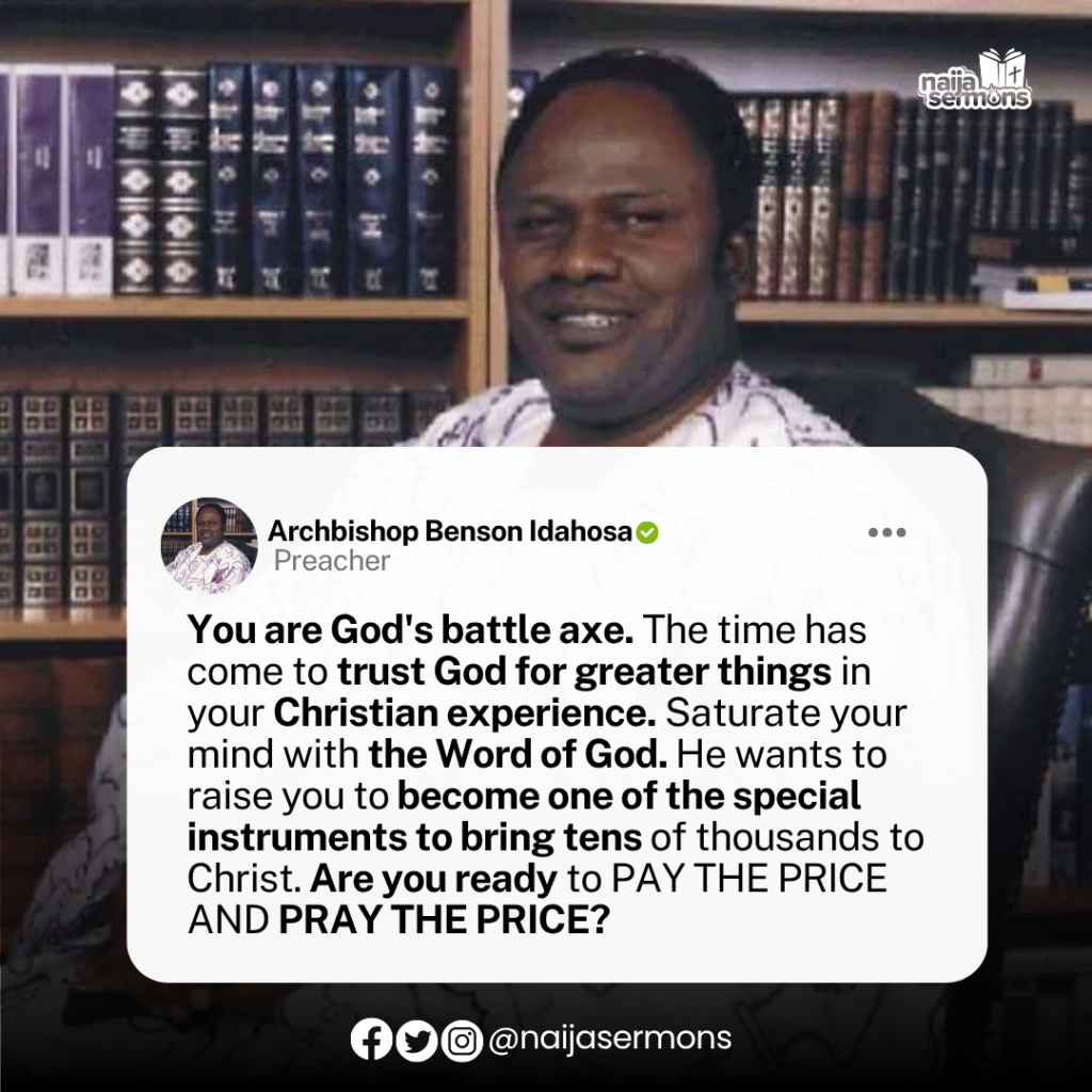 QUOTE OF THE DAY BY ARCHISHOP BANSON IDAHOSA 2