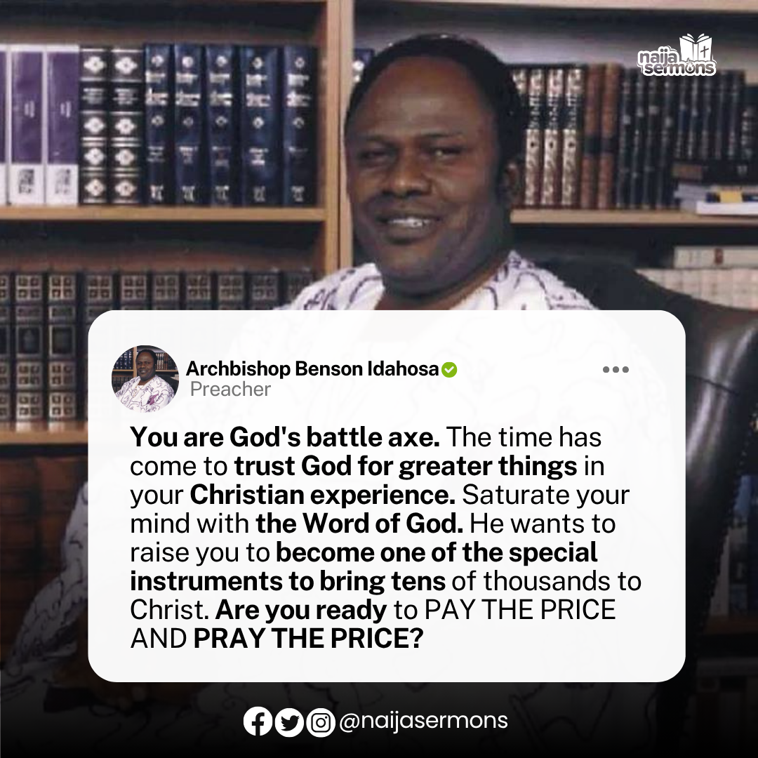 QUOTE OF THE DAY BY ARCHISHOP BANSON IDAHOSA 1