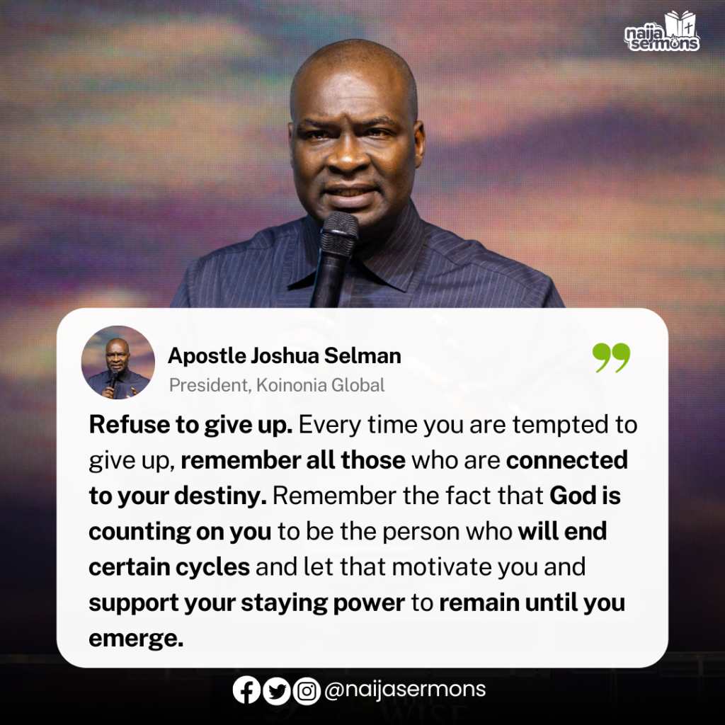 QUOTE OF THE DAY BY APOSTLE JOSHUA SELMAN 2