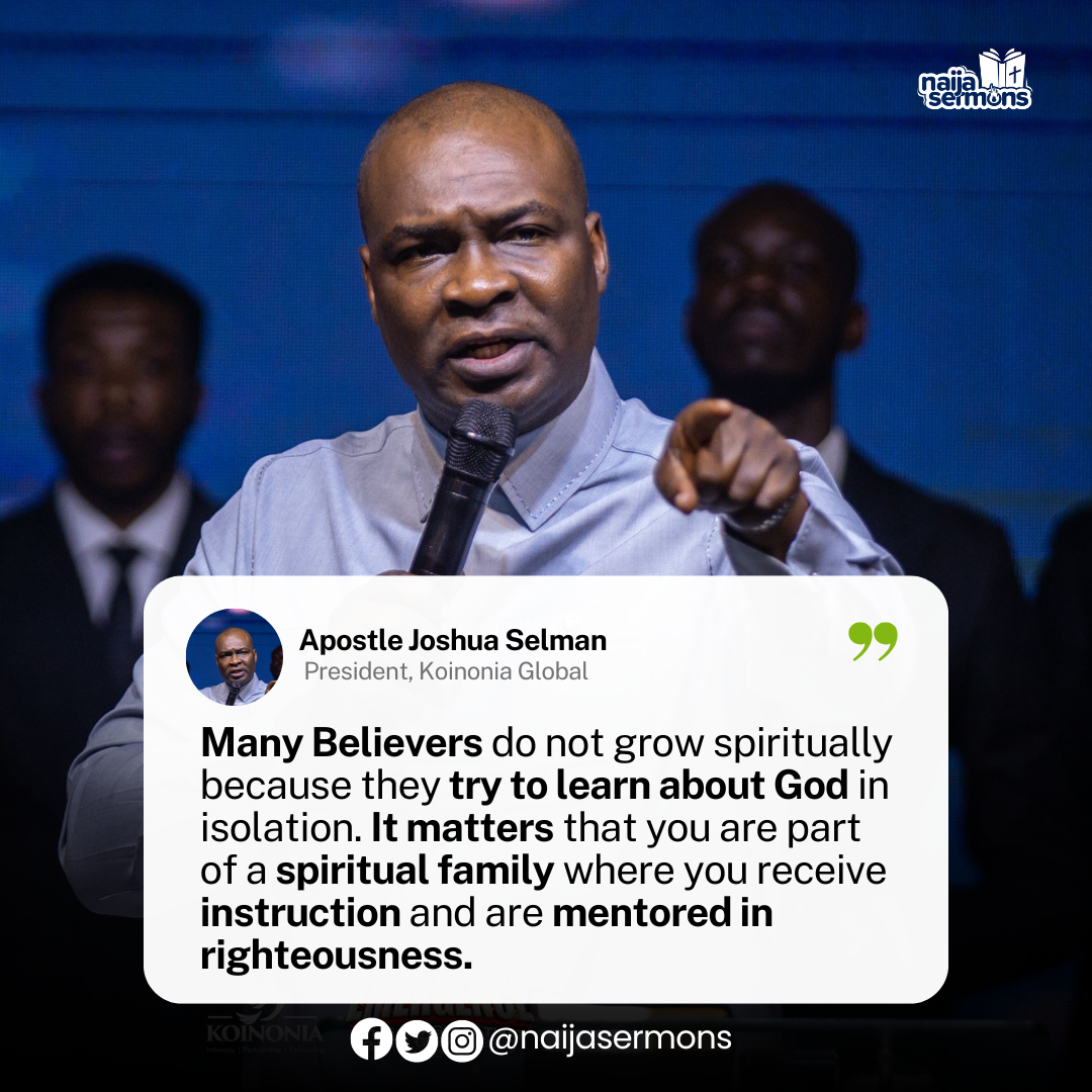 QUOTE OF THE DAY BY APOSTLE JOSHUA SELMAN 1