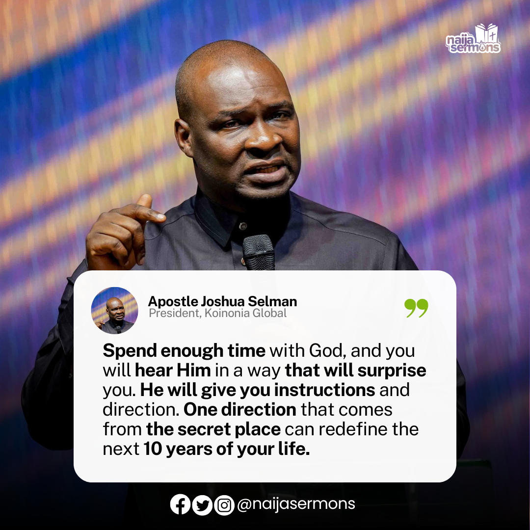 QUOTE OF THE DAY BY APOSTLE JOSHUA SELMAN 1