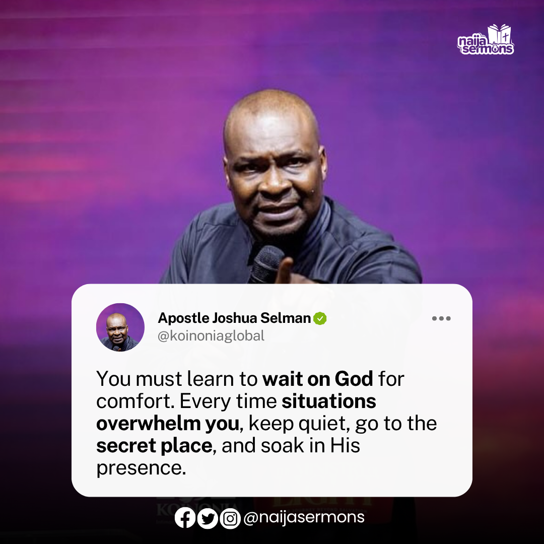 QUOTE OF THE DAY BY APOSTLE JOSHUA SELMAN 1