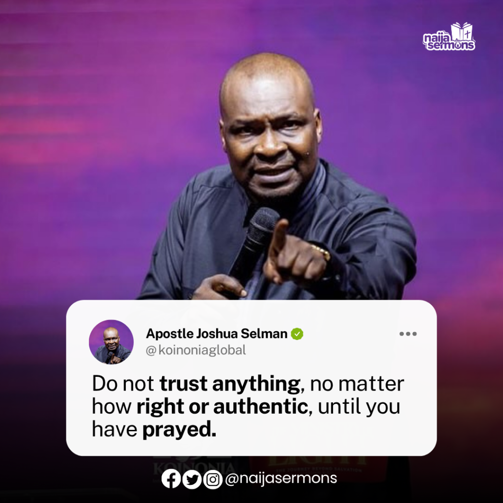 QUOTE OF THE DAY BY APOSTLE JOSHUA SELMAN 2