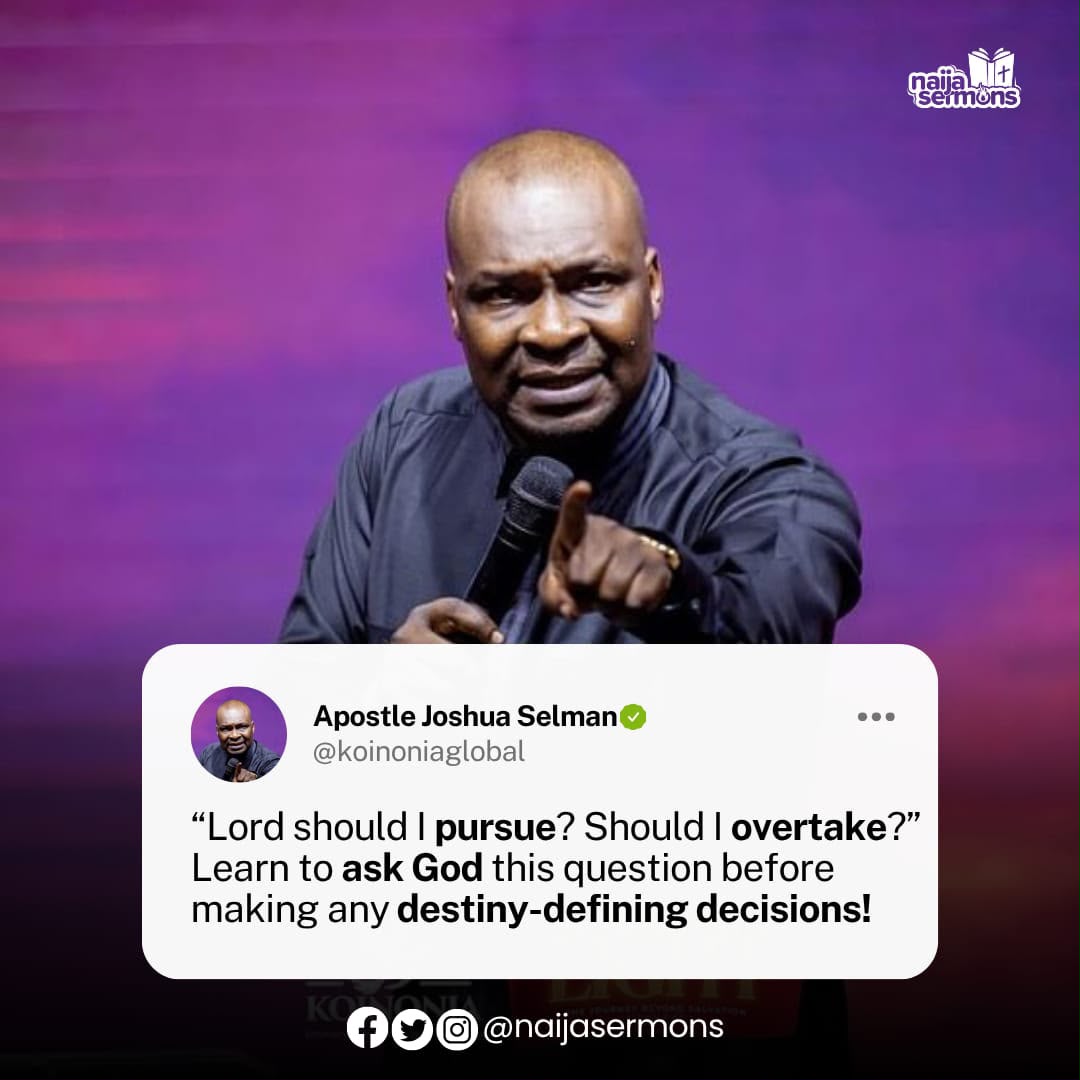 QUOTE OF THE DAY BY APOSTLE JOSHUA SELMAN 1