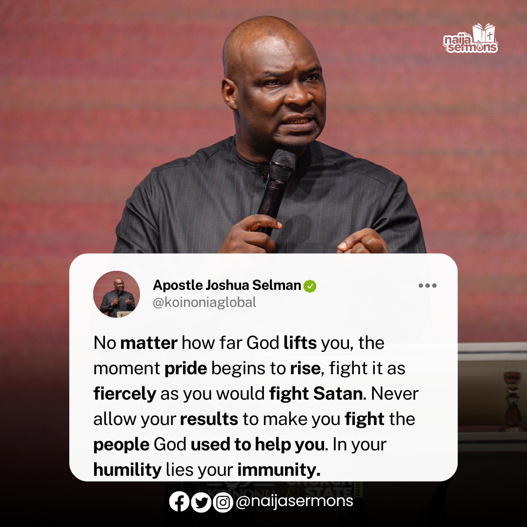 QUOTE OF THE DAY BY APOSTLE JOSHUA SELMAN 1